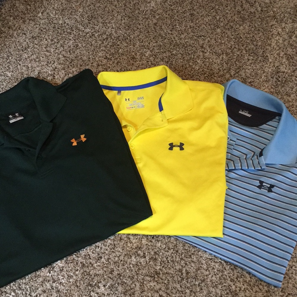 MEN’S UNDER ARMOUR GOLF POLO SHIRT BUNDLE OF 3